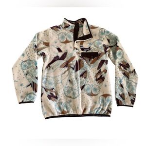 Patagonia women’s Snap T Synchilla fleece pullover top sweater Owl Medium M